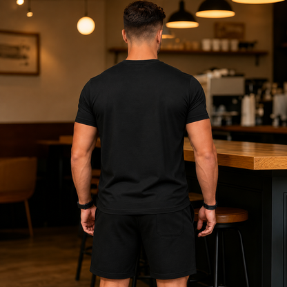 Luxven — Druck T-Shirt & Shorts Passendes Zweiteiliges Set