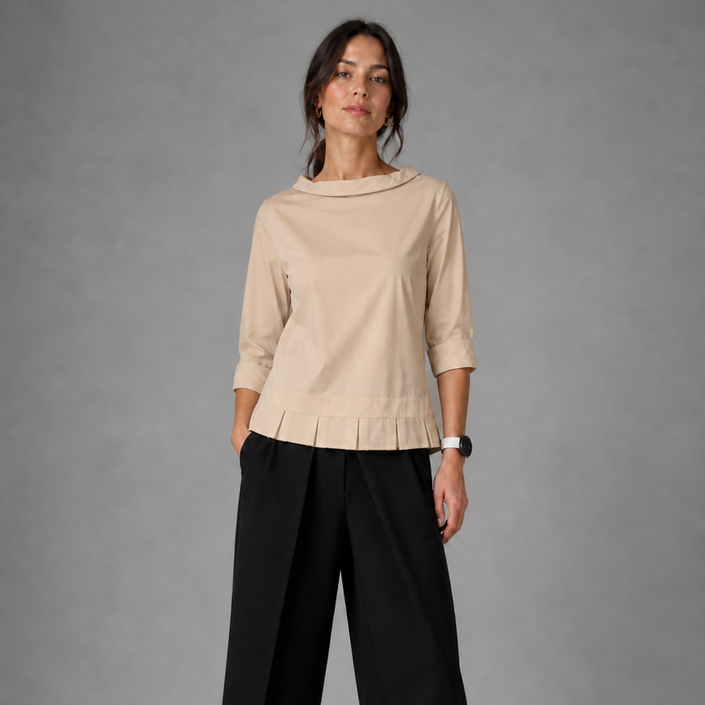 Colléa — Bluse mit weitem Kragen