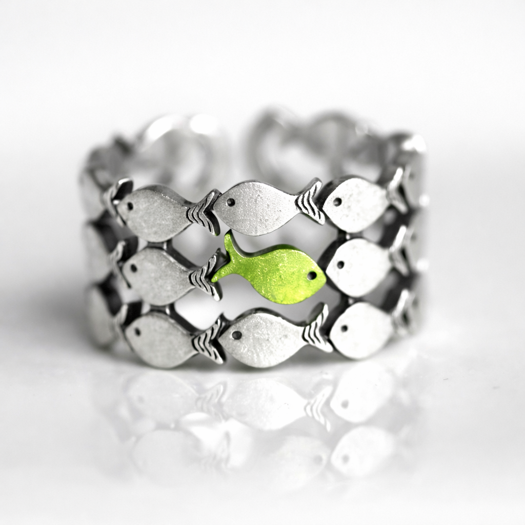 Gegen den Strom — Statement-Ring