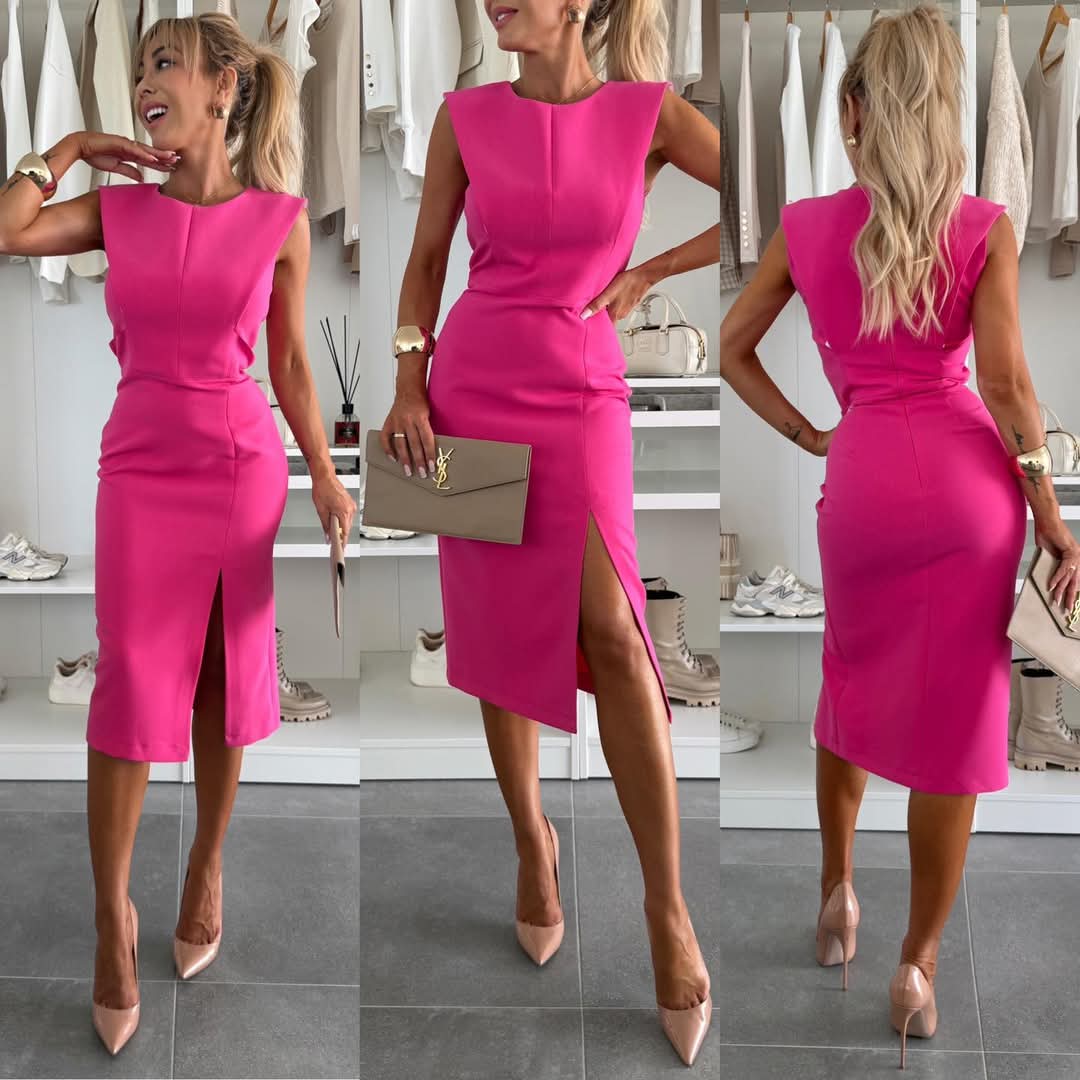 Kleid — Ärmelloses, figurbetontes Midi-Kleid