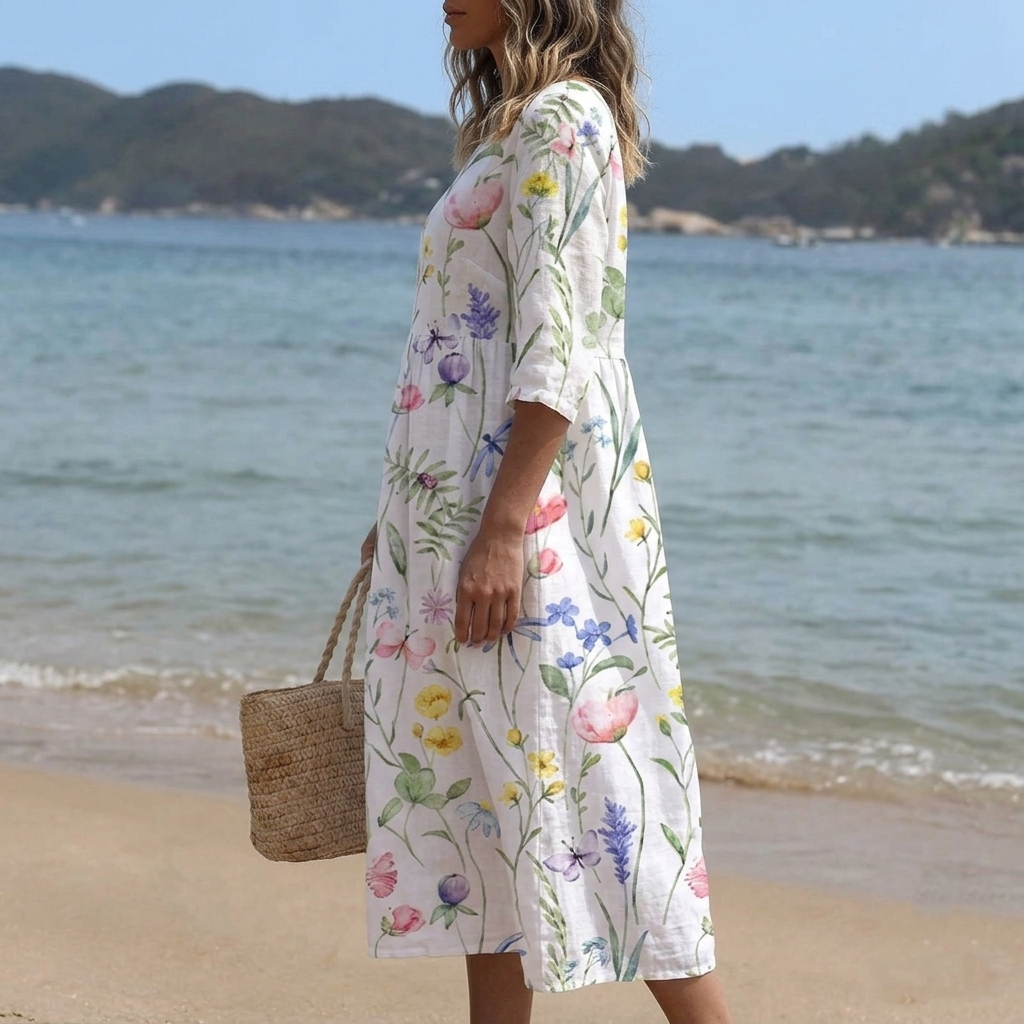 Iselle — Midikleid mit floralem Druck