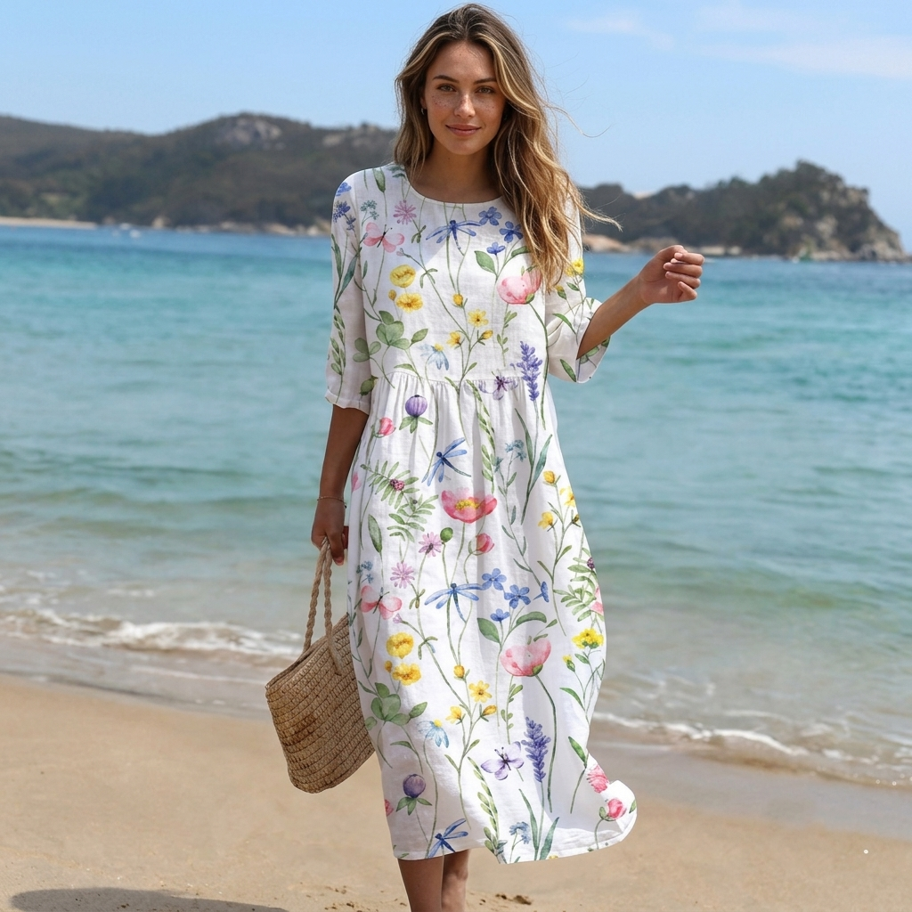 Iselle — Midikleid mit floralem Druck