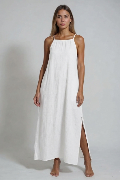 Mèmè — Damen Leinen Maxi Kleid