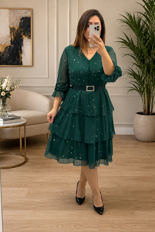 Chiffoné — Fließendes Chiffon-Maxikleid