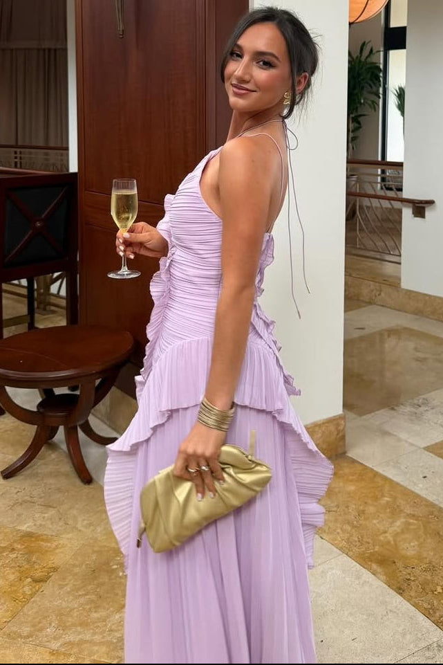 Eliza — Rüschengesäumtes Maxikleid