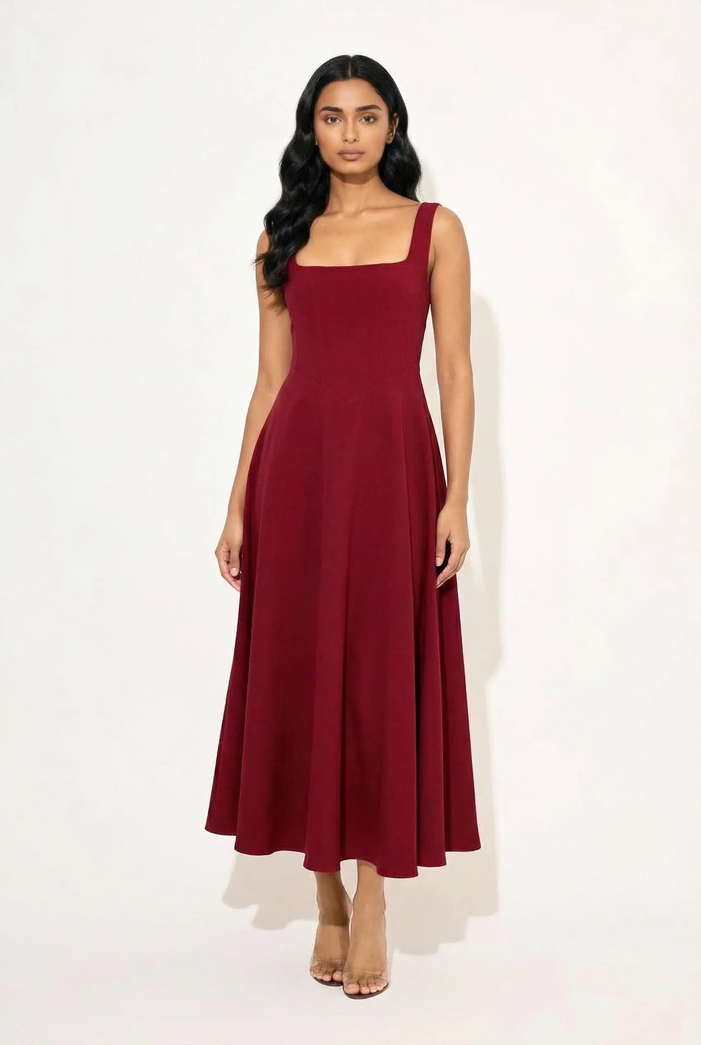 Gracen — Damen Fließendes Midi-Kleid