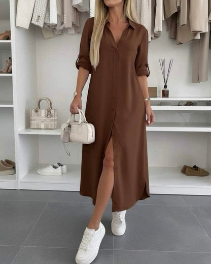 Odalys — Übergroßes Hemdblusenkleid aus Baumwollmischung