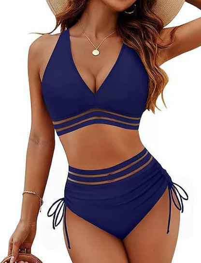 Sauvàge — Hochtailliertes Leopardenmuster Bikini-Set