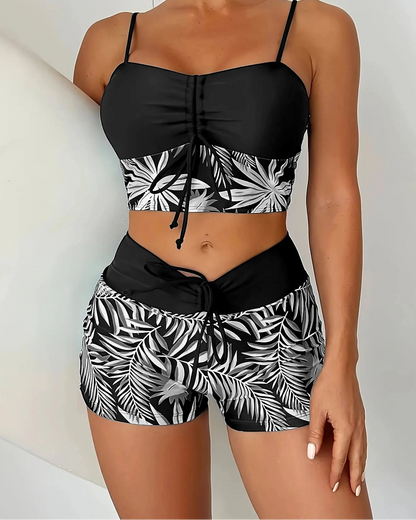 Marielune — Highwaist Bikinihose im Shorts-Stil, Zweiteiler