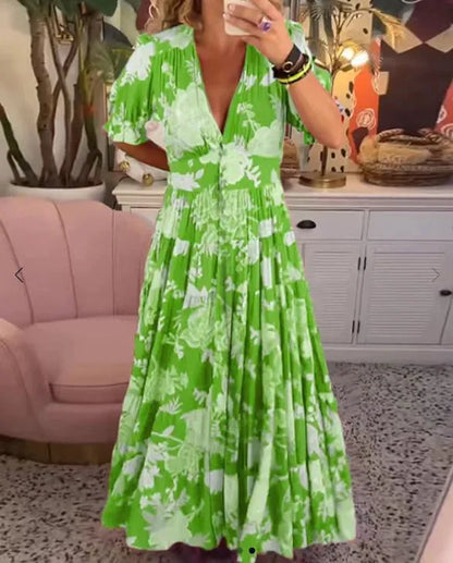 Vellené — Botanisches Blumenkleid Maxi
