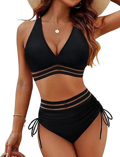 Sauvàge — Hochtailliertes Leopardenmuster Bikini-Set