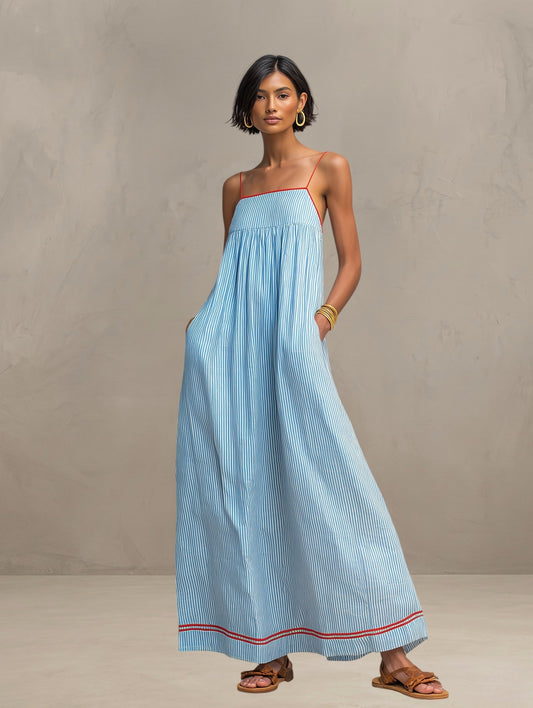 Pamela — Fließendes Atmungsaktives Maxikleid
