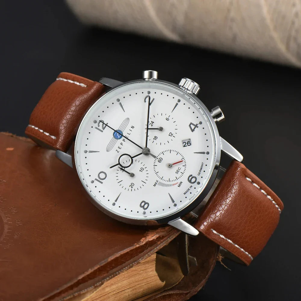 Ardenfort Classic Chronograph Uhr — Lederarmband