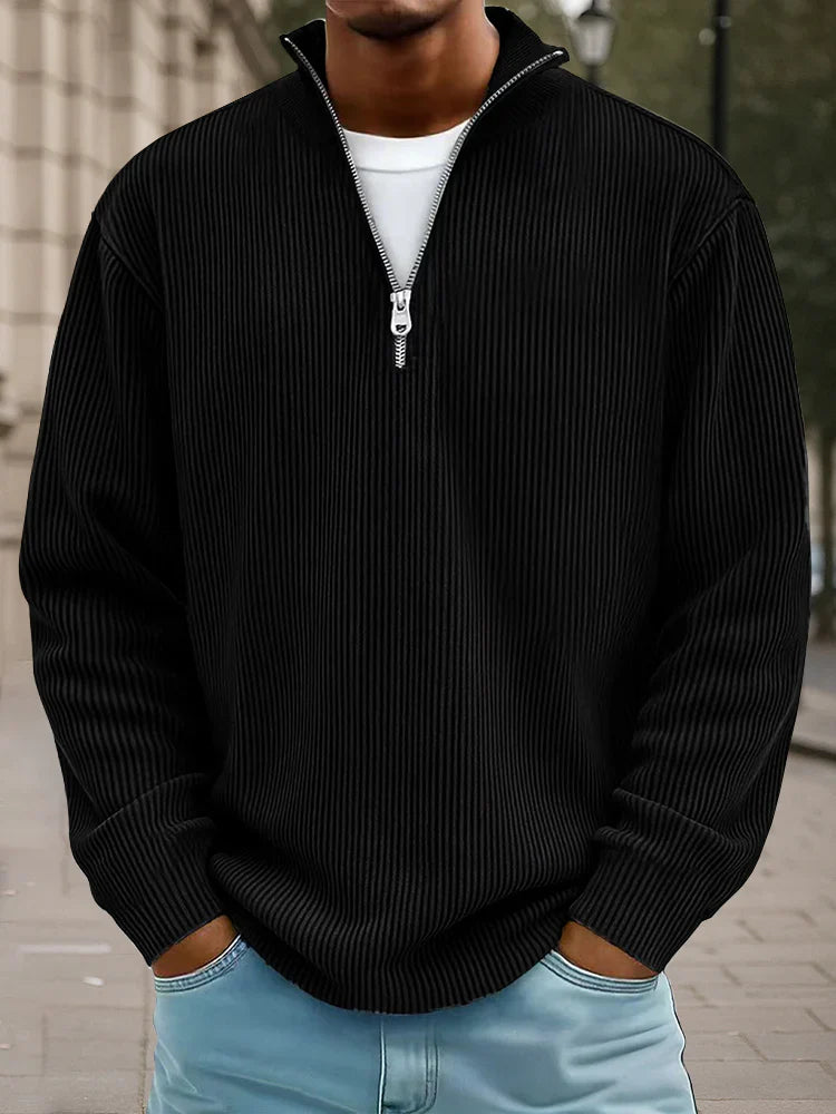 Calix — Herren Pullover mit halbem Reißverschluss
