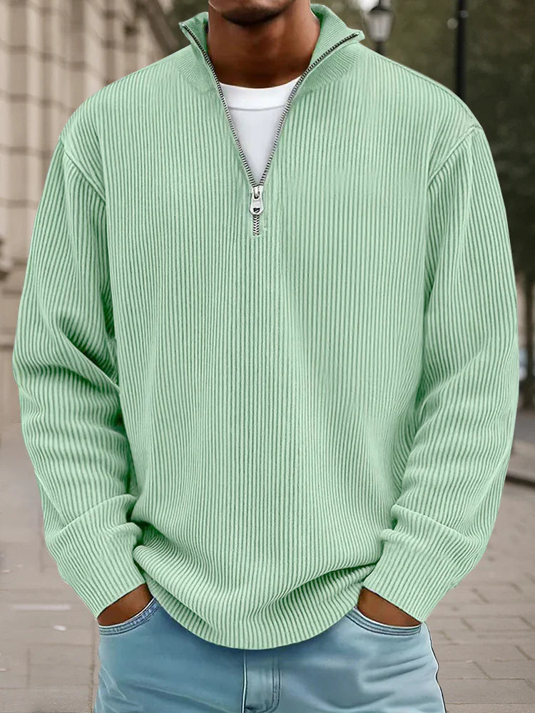 Calix — Herren Pullover mit halbem Reißverschluss