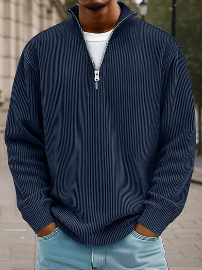 Calix — Herren Pullover mit halbem Reißverschluss
