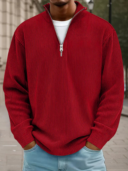 Calix — Herren Pullover mit halbem Reißverschluss