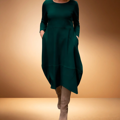 Velvára – Seidenberührungs-Eleganzkleid