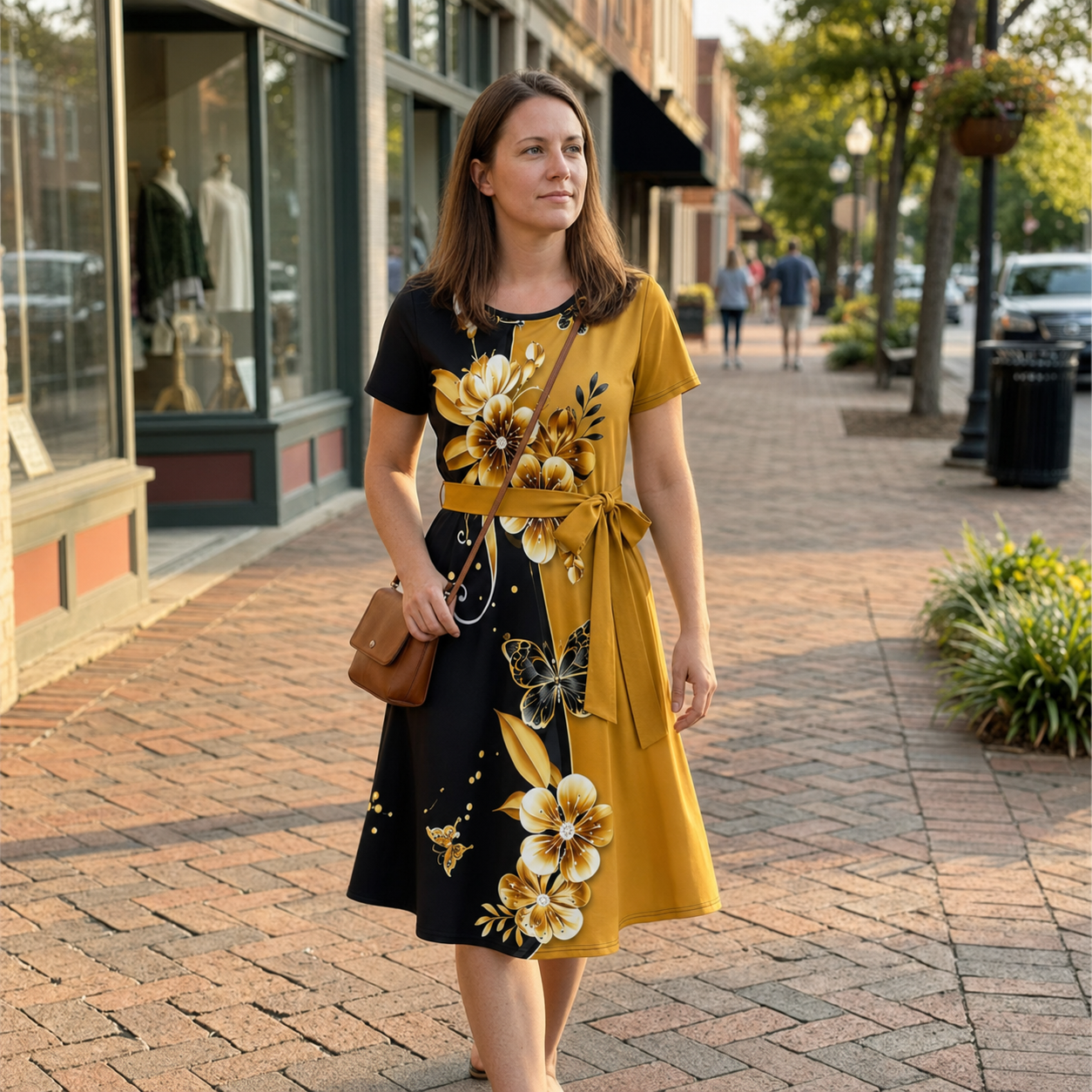 Elaria — Blumendruckkleid