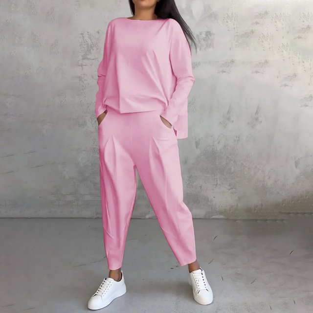 Cotonné — Asymmetrisches Sweatshirt- und Hosen-Set aus Baumwolle