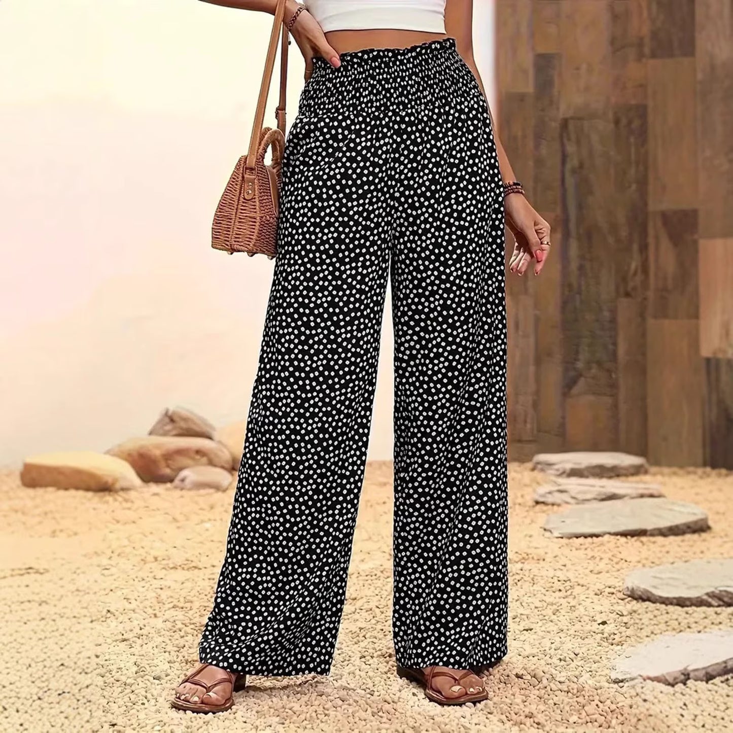 Karen — Weite Stretch-Hose, Entspannte Passform