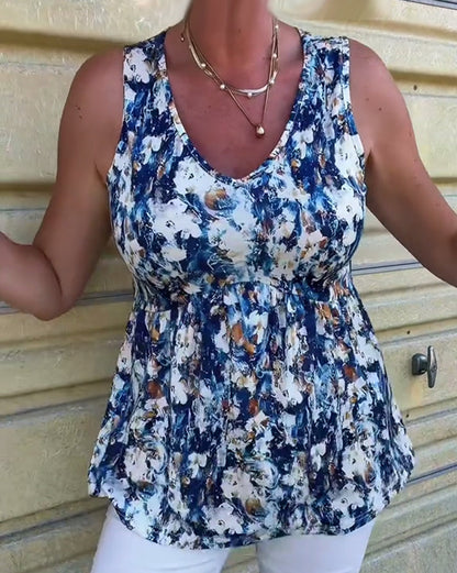 Nandure — Bedrucktes Ärmelloses Tanktop