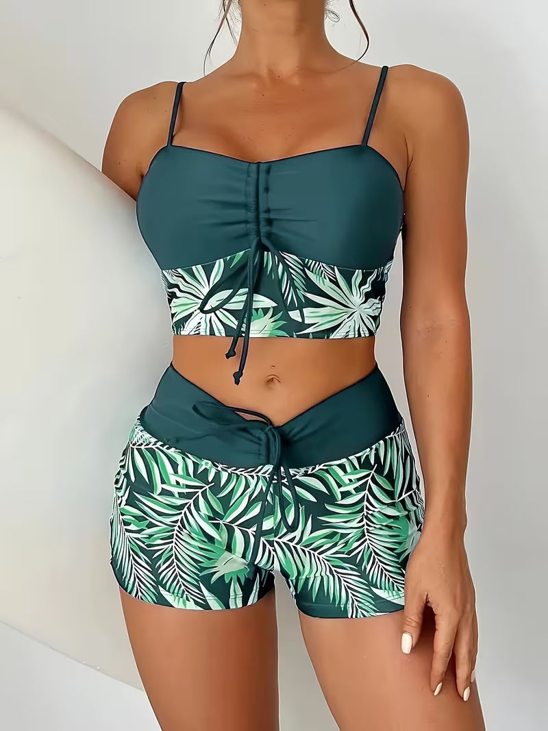 Elorè — Damen Hochgeschnittener Bedruckter Bikini Set
