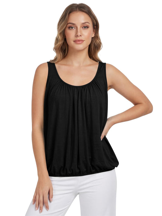 Élodie — Farbige Plissierte Ärmellose Camisole
