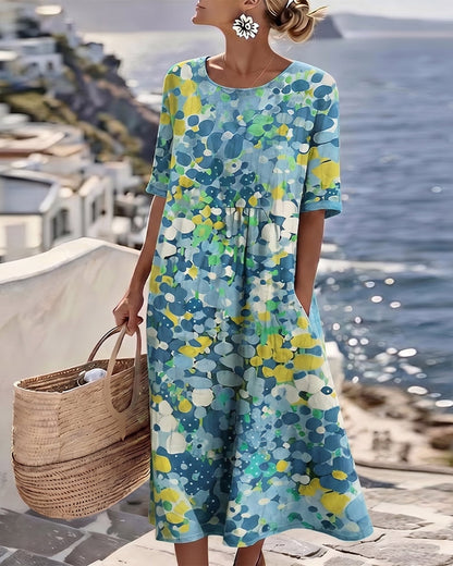 Tessène – Bedrucktes Relaxed-Fit Kleid