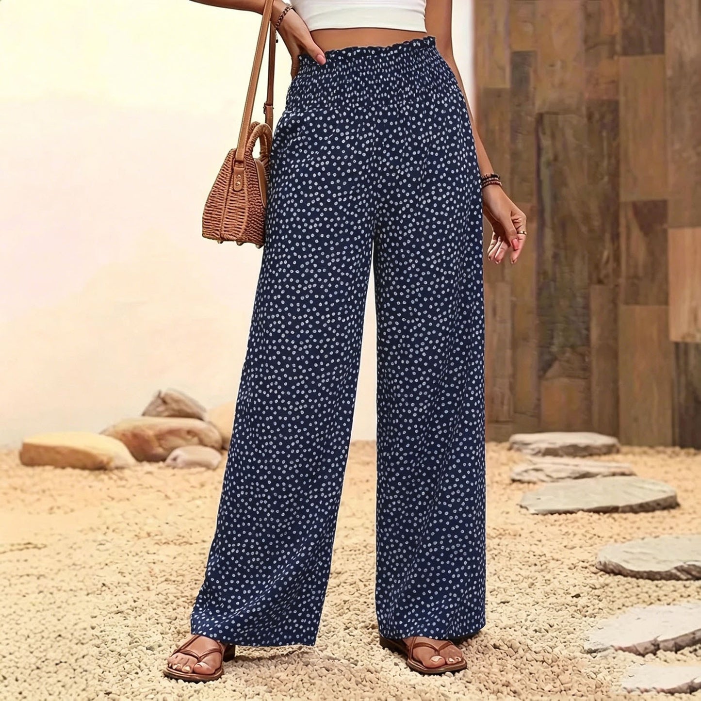 Karen — Weite Stretch-Hose, Entspannte Passform