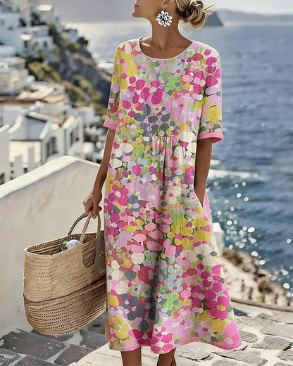 Tessène – Bedrucktes Relaxed-Fit Kleid