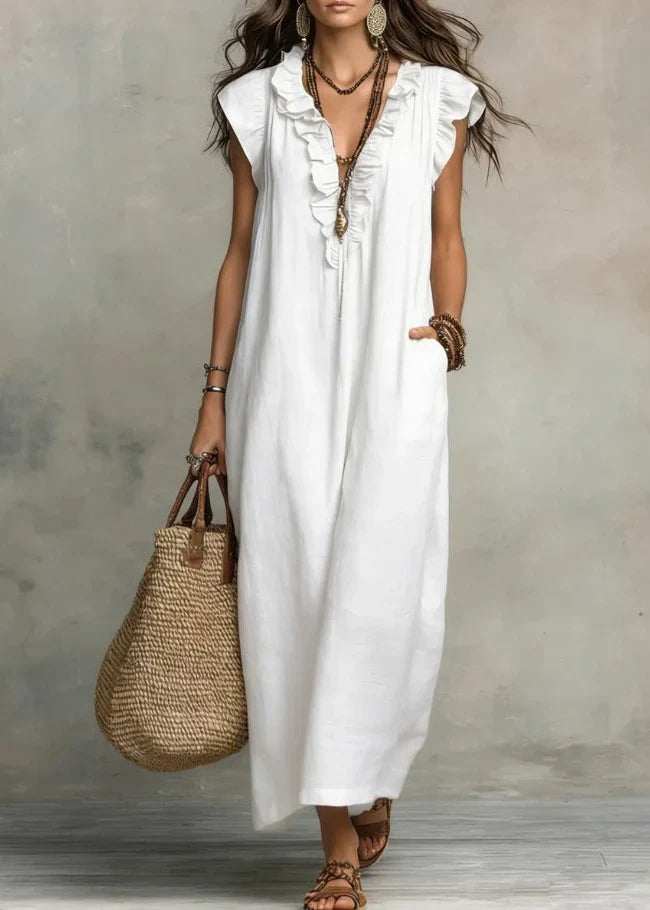 Élina — Fluid Bohemian Midi Kleid