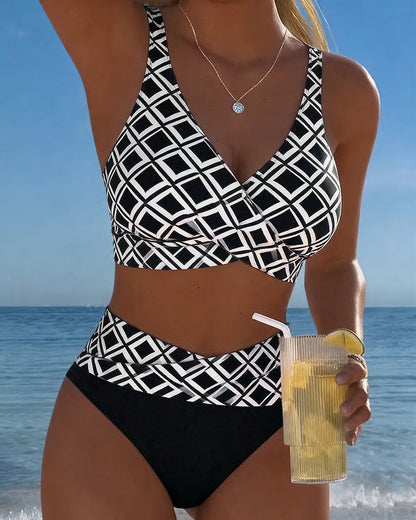 Diavèra — Bikini-Set mit BH-Ausschnitt und Diamantmuster
