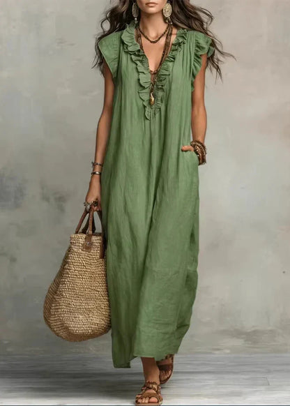 Élina — Fluid Bohemian Midi Kleid