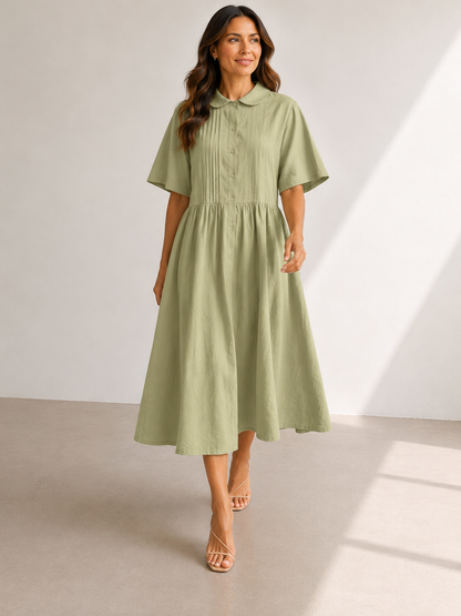 Lysandra — Fluides Baumwollhemdkleid