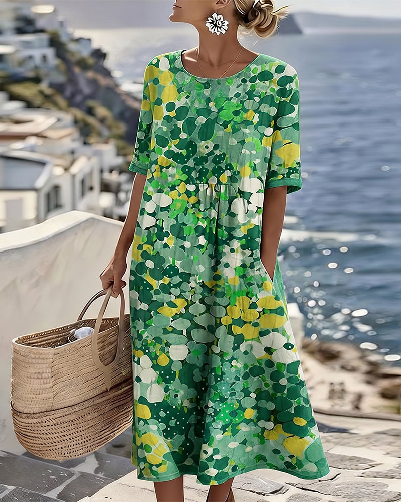 Tessène – Bedrucktes Relaxed-Fit Kleid