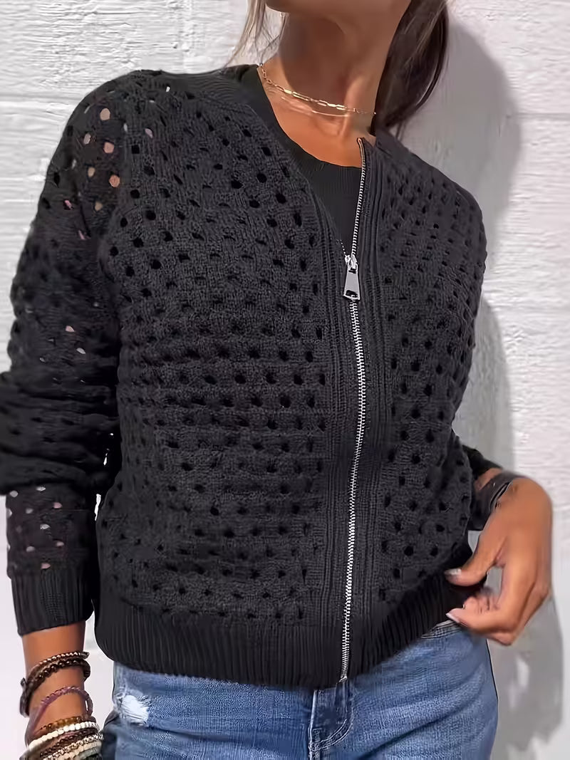 Solmaire — Hohstrick Zip-Up Cardigan