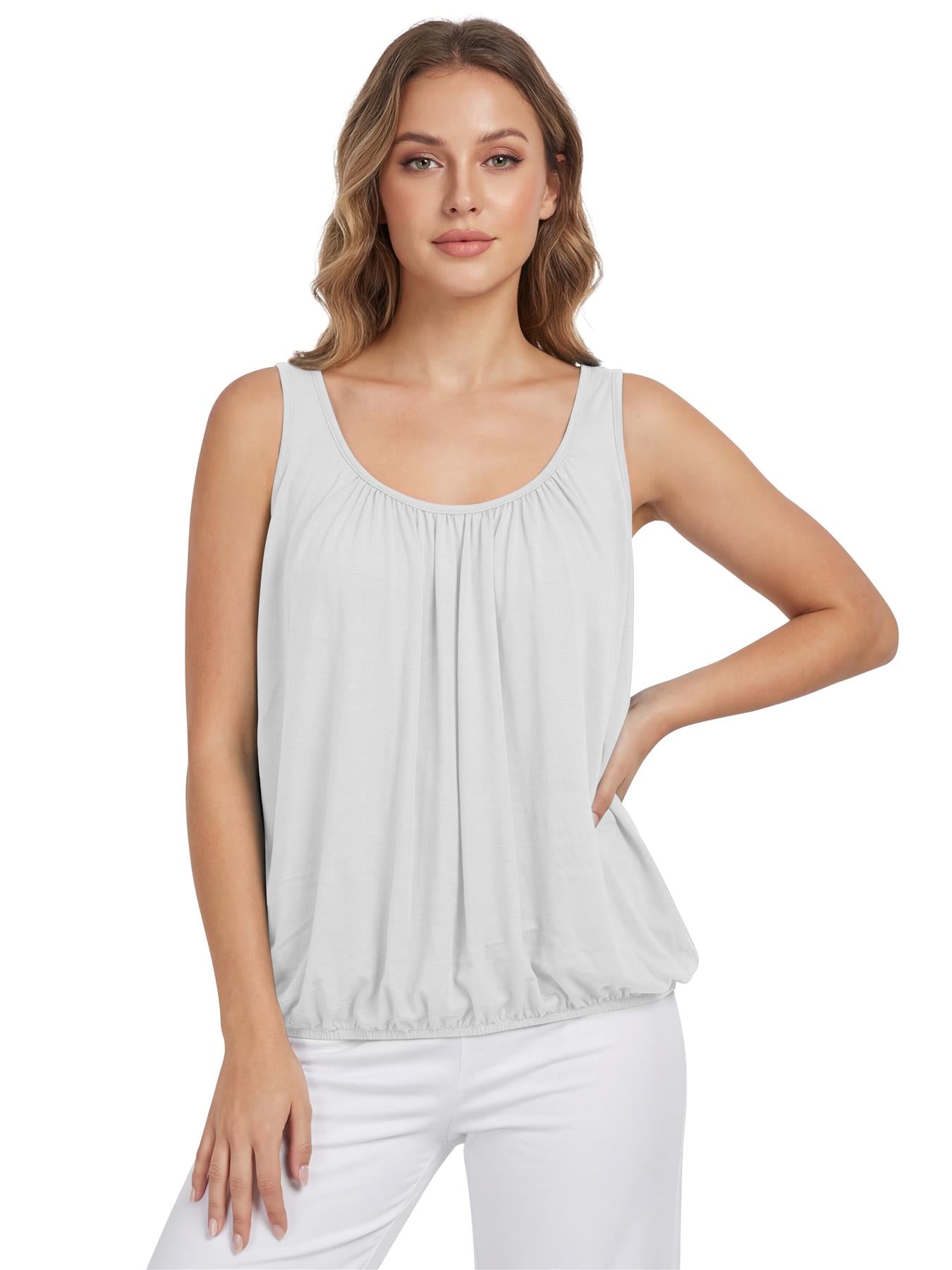 Élodie — Farbige Plissierte Ärmellose Camisole