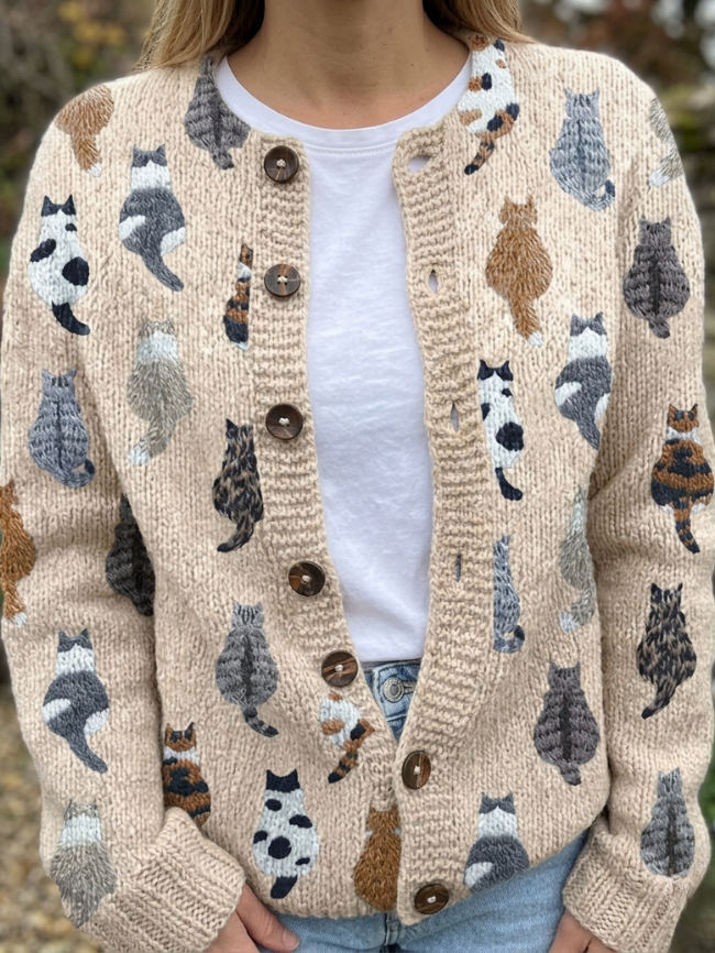 Bramley — Katzenmuster Cardigan