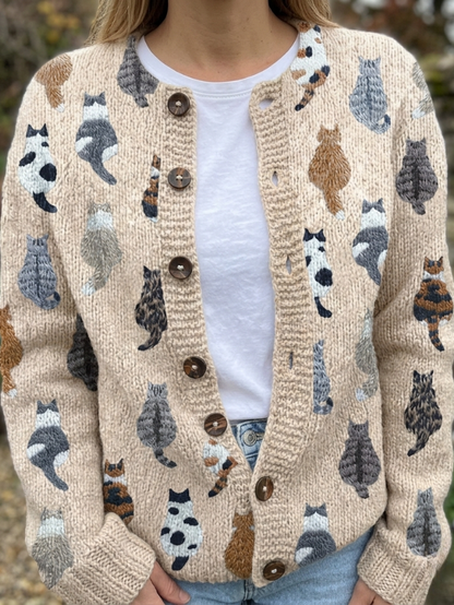 Bramley — Katzenmuster Cardigan