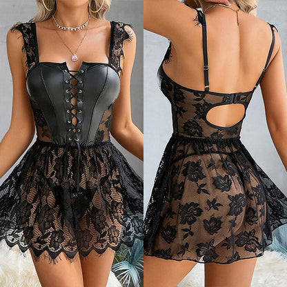 Éclat — Schnürbares, rückenfreies Nachtkleid