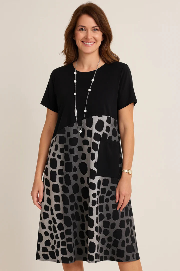 Irisch — Gedrucktes Midi-Kleid für mühelosen Stil