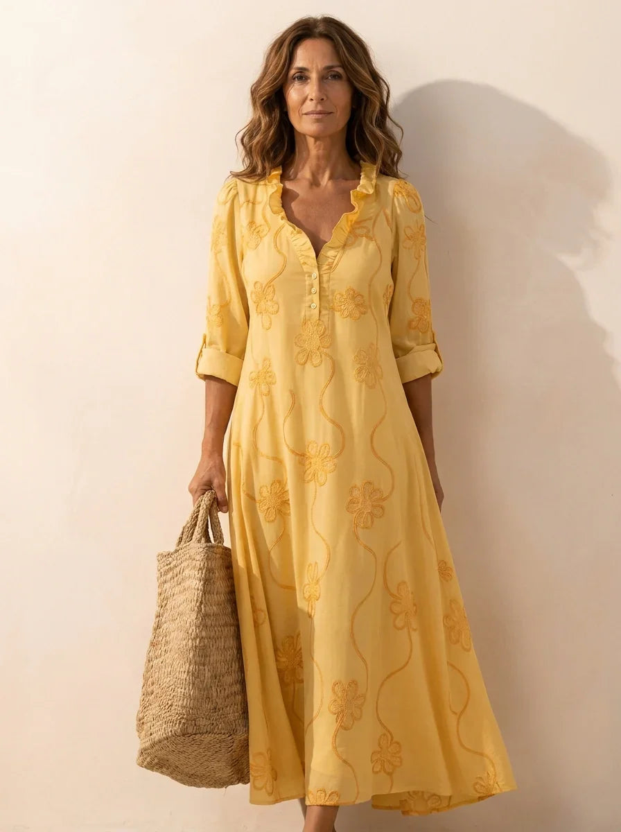 Sienna — Floral Tummy-Control Sommerkleid
