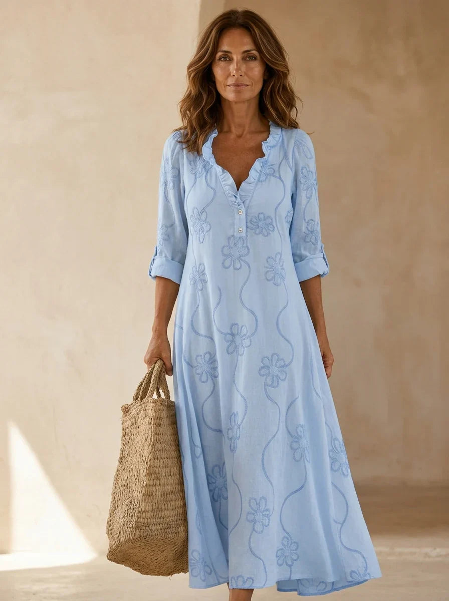 Sienna — Floral Tummy-Control Sommerkleid