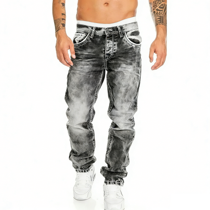 Kordell — Vintage-Waschung Straight-Leg Hip-Hop Jeans