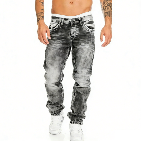 Kordell — Vintage-Waschung Straight-Leg Hip-Hop Jeans