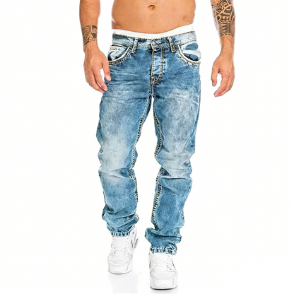 Kordell — Vintage-Waschung Straight-Leg Hip-Hop Jeans