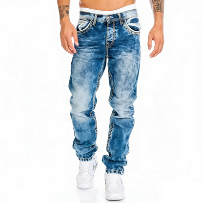 Kordell — Vintage-Waschung Straight-Leg Hip-Hop Jeans