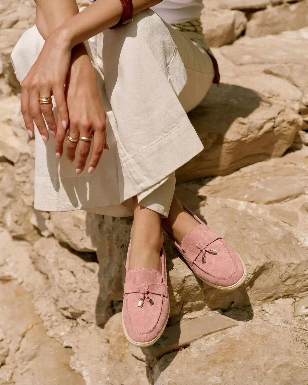Élora — Gepolsterte Wildleder Slipper