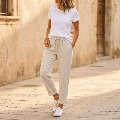 Linèvre — Entspannt gerade Leinenhose